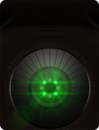 Health Sensing System with multiple round sensors with glowing green LED lights