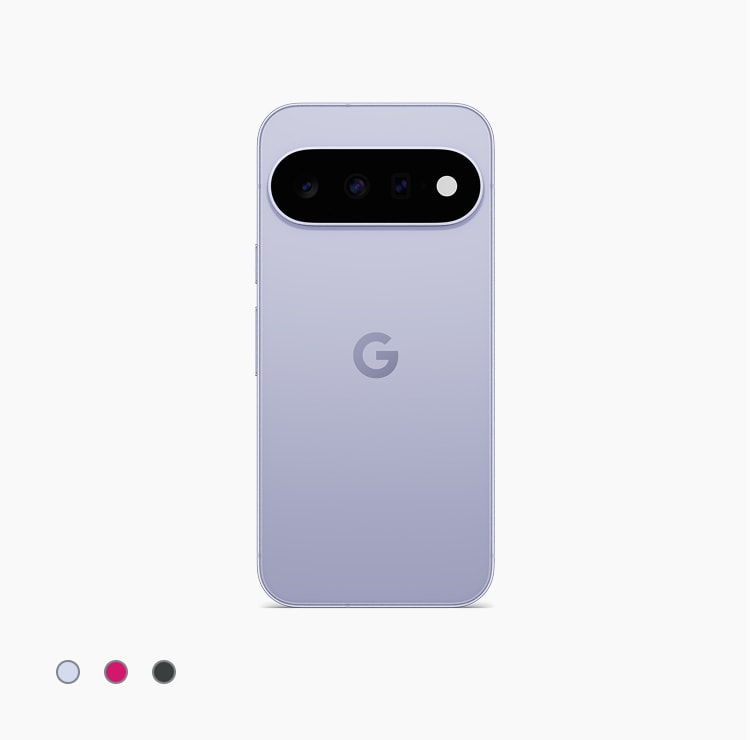 Back of Pixel 11. Available colors: Frost, Hibiscus, Obsidian.