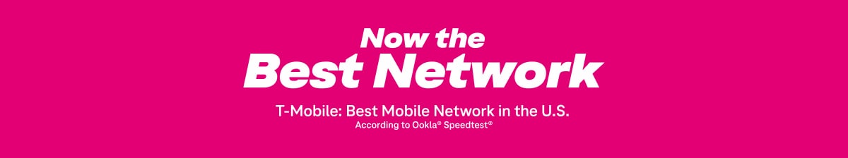 Now the best network. T-Mobile: Best Mobile Network in the U.S. According to Ookla Speedtest. 