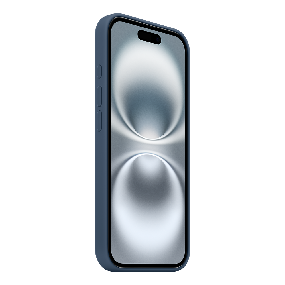 Apple Silicone Case with MagSafe for Apple iPhone 16 Denim