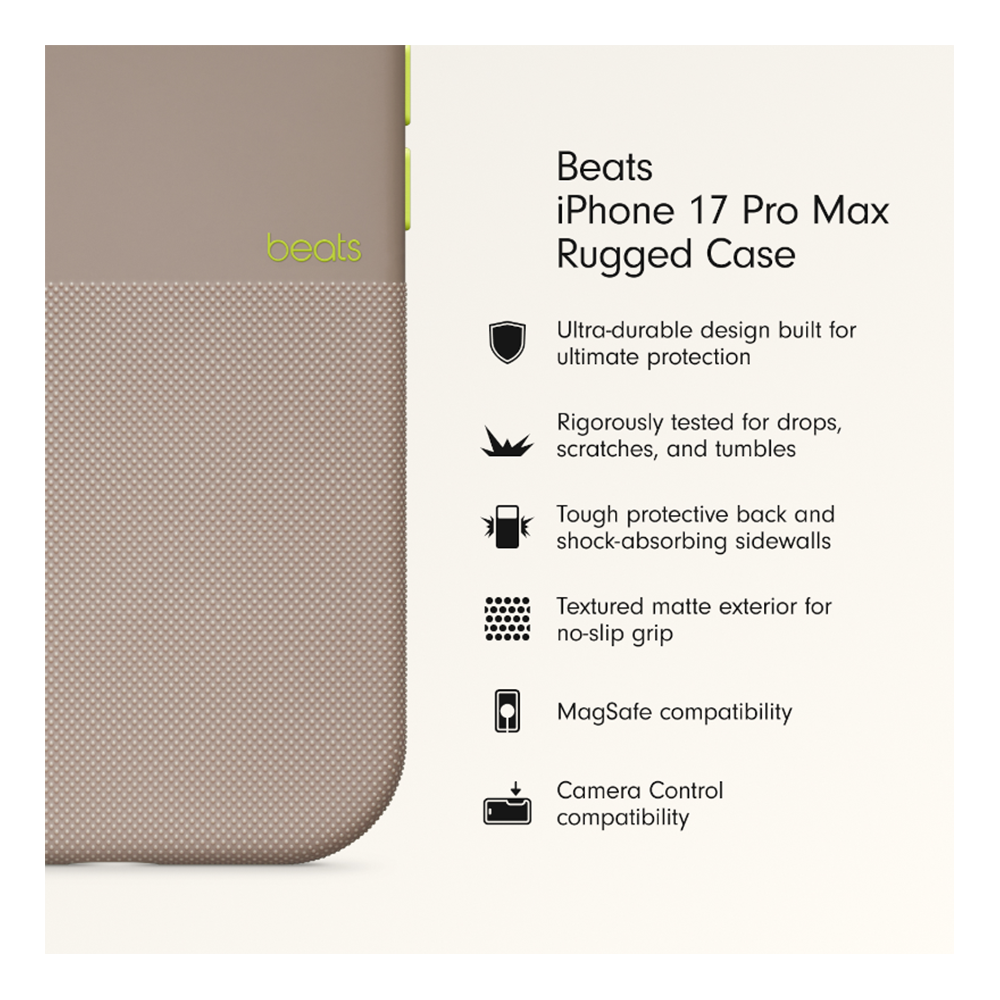 Beats Rugged Case with MagSafe and Camera Control for Apple iPhone 17 Pro Max
