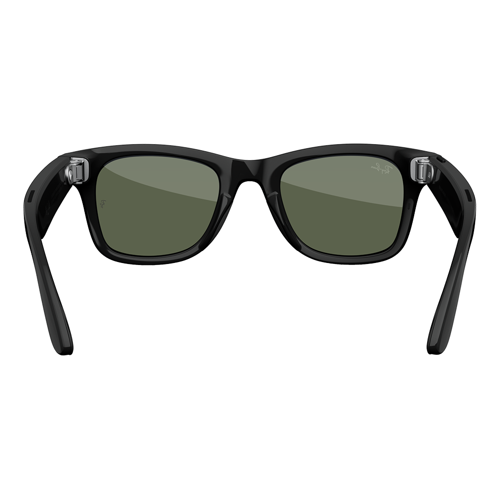RayBan Meta Smart Glasses Wayfarer G15 Green Lens Shiny Black