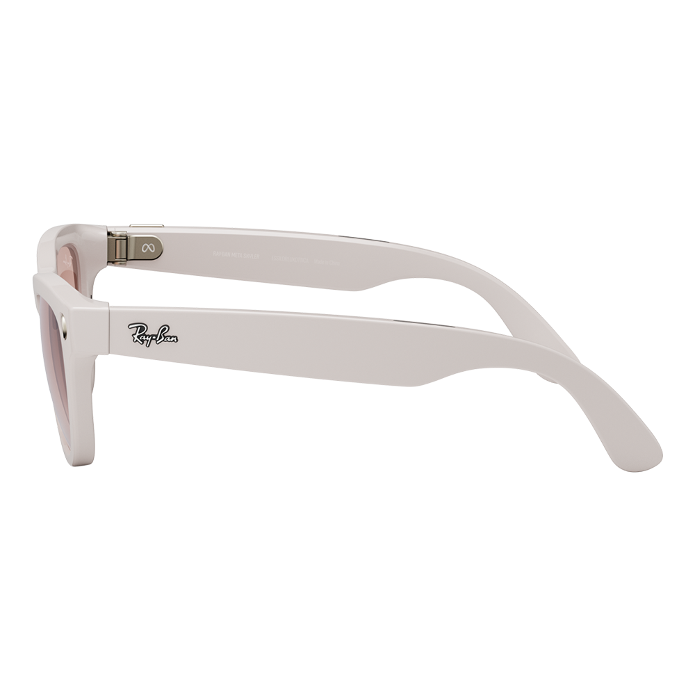 RayBan Meta Smart Glasses Skyler Cinnamon Pink Lens Chalky Gray