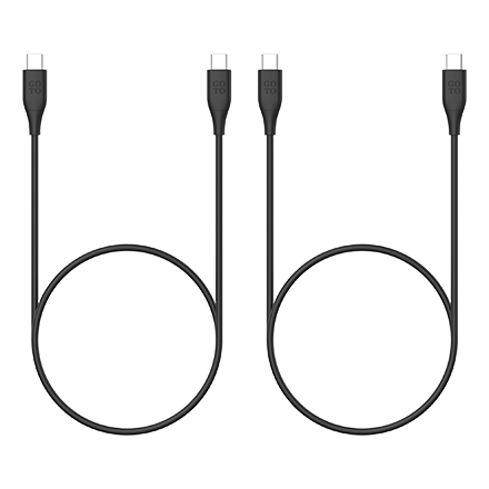 superior Cable USB-C a USB-C GoTo™, 6 pies, paquete de 2