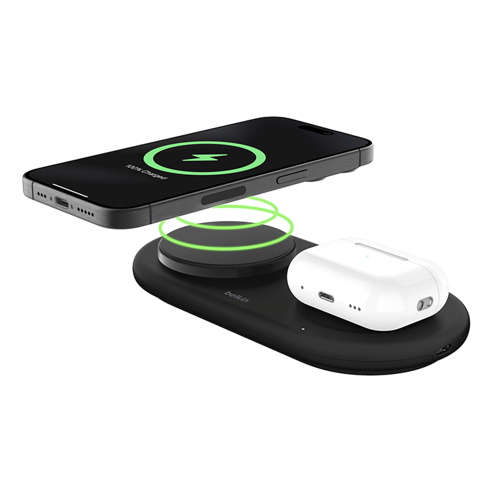 Belkin Qi2 15W 2-in-1 Wireless Charging Pad