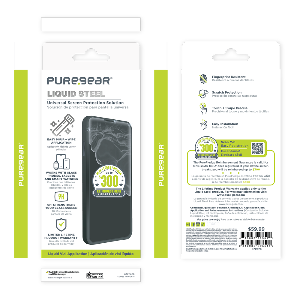 PureGear Liquid Steel Universal Screen Protection with PurePledge up to $300