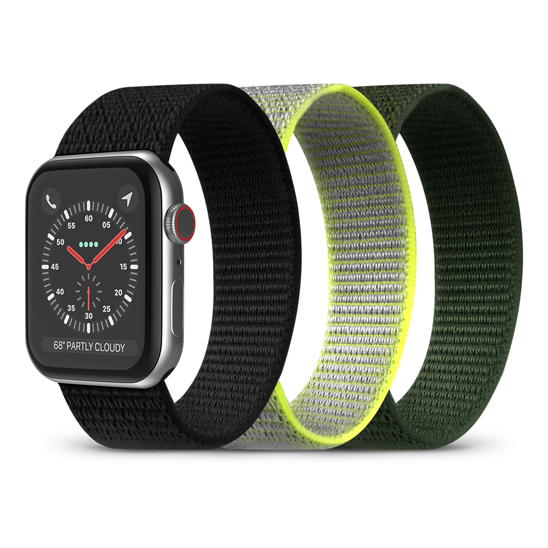 PureGear Velcro Watch Bands 3-Pack for Apple Watch 42/44/45/46/49mm