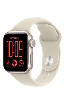 Apple Watch SE 3 40mm - Starlight Aluminum Case Sand Sport Band S/M