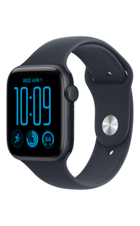 Apple Watch SE 3 44mm - Midnight Aluminum Case Navy Blue Sport Band M/L