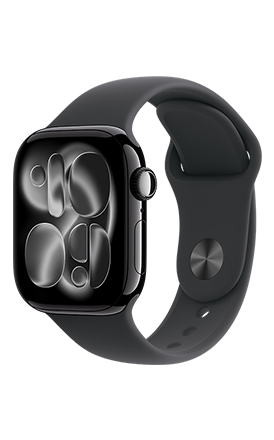 Apple Watch Series 11 42mm - Jet Black Aluminum Case Black Sport Band S/M