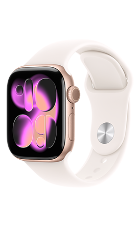 Apple Watch Series 11 42mm - Rose Gold Aluminum Case Light Blush Sport Band M/L