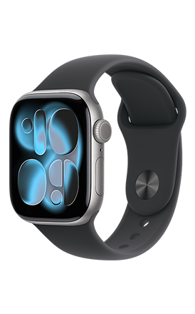 Apple Watch Series 11 42mm - Space Gray Aluminum Case Black Sport Band S/M