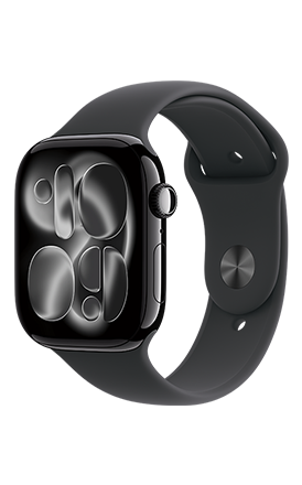 Apple Watch Series 11 46mm - Jet Black Aluminum Case Black Sport Band M/L