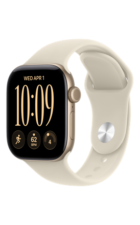 Apple Watch Series 12 42mm - Light Gold Aluminum Case Sand Sport Band S/M