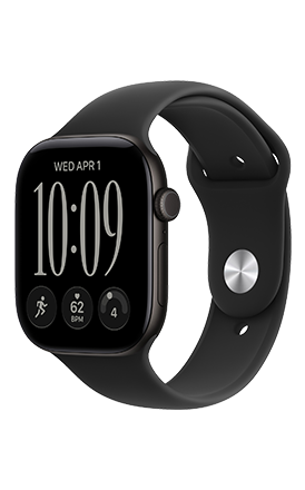 Apple Watch Series 12 46mm - Black Aluminum Case Black Sport Band M/L