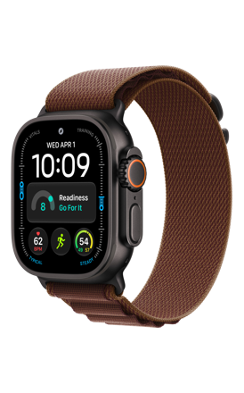 Apple Watch Ultra 4 - Black Titanium Case Burgundy Alpine Loop - S