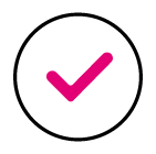 Illustrated icon of a circle with a checkmark inside
