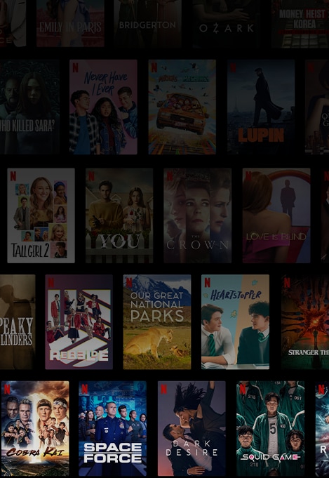 Netflix home screen with original movies and shows 