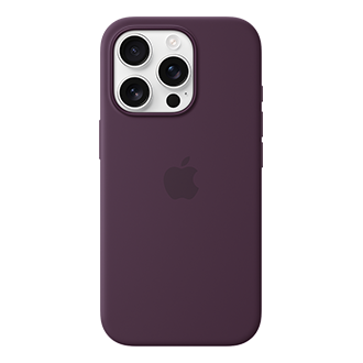 Apple Silicone Case with MagSafe for Apple iPhone 16 Pro - Plum