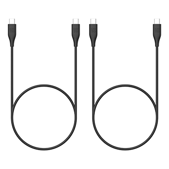 GoTo™ 2-Pack USB-C to USB-C Cable, 6 ft - Black