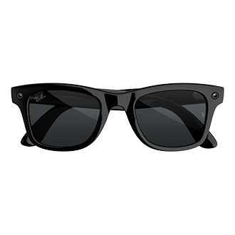 Ray-Ban Meta (Gen 3) Wayfarer Transitions Grey Lenses, Large - Shiny Black