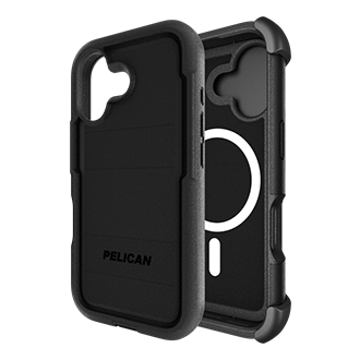 Pelican Voyager Case w/ Holster/Stand, MagSafe for iPhone 17 - Black
