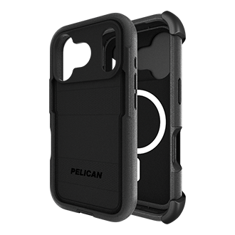 Pelican Voyager Case w/ Holster/Stand, MagSafe for iPhone 17 Pro - Black