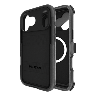 Pelican Voyager Case w/ Holster/Stand, MagSafe for iPhone 17 Pro Max - Black
