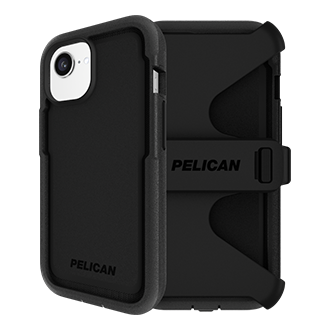 Pelican Voyager Case, w/ Holster/Stand, MagSafe for iPhone 16e/15/14/13 - Black