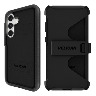 Pelican Voyager Case w/ Holster/Stand, Magnet for Samsung Galaxy S25 FE - Black