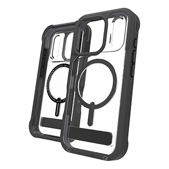 ZAGG Rainier Case w/ Kickstand and MagSafe for iPhone 17 Pro - Black/Clear