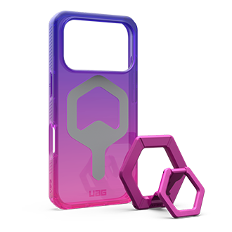 UAG MagSafe Plyo Case w/ Magnetic Ring Stand for iPhone 17 Pro - Pink/Purple