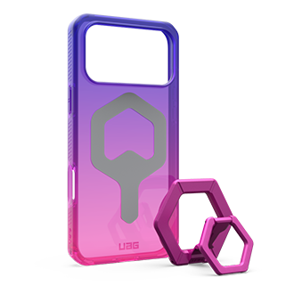UAG MagSafe Plyo Case w/ Magnetic Ring Stand for iPhone 17 Pro Max - Pink/Purple